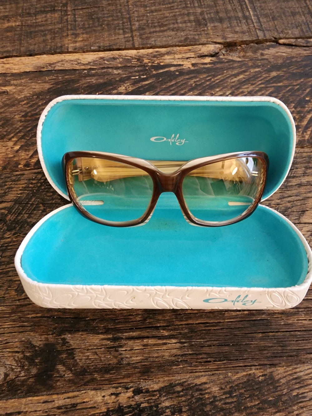 Oakley Script Brown Gradient Sunglasses with Case